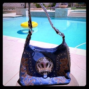 Blue handbag